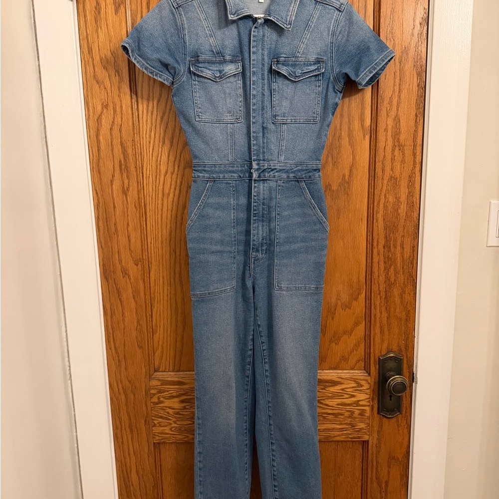 Good American Light Blue Denim Jumpsuit - Size 1